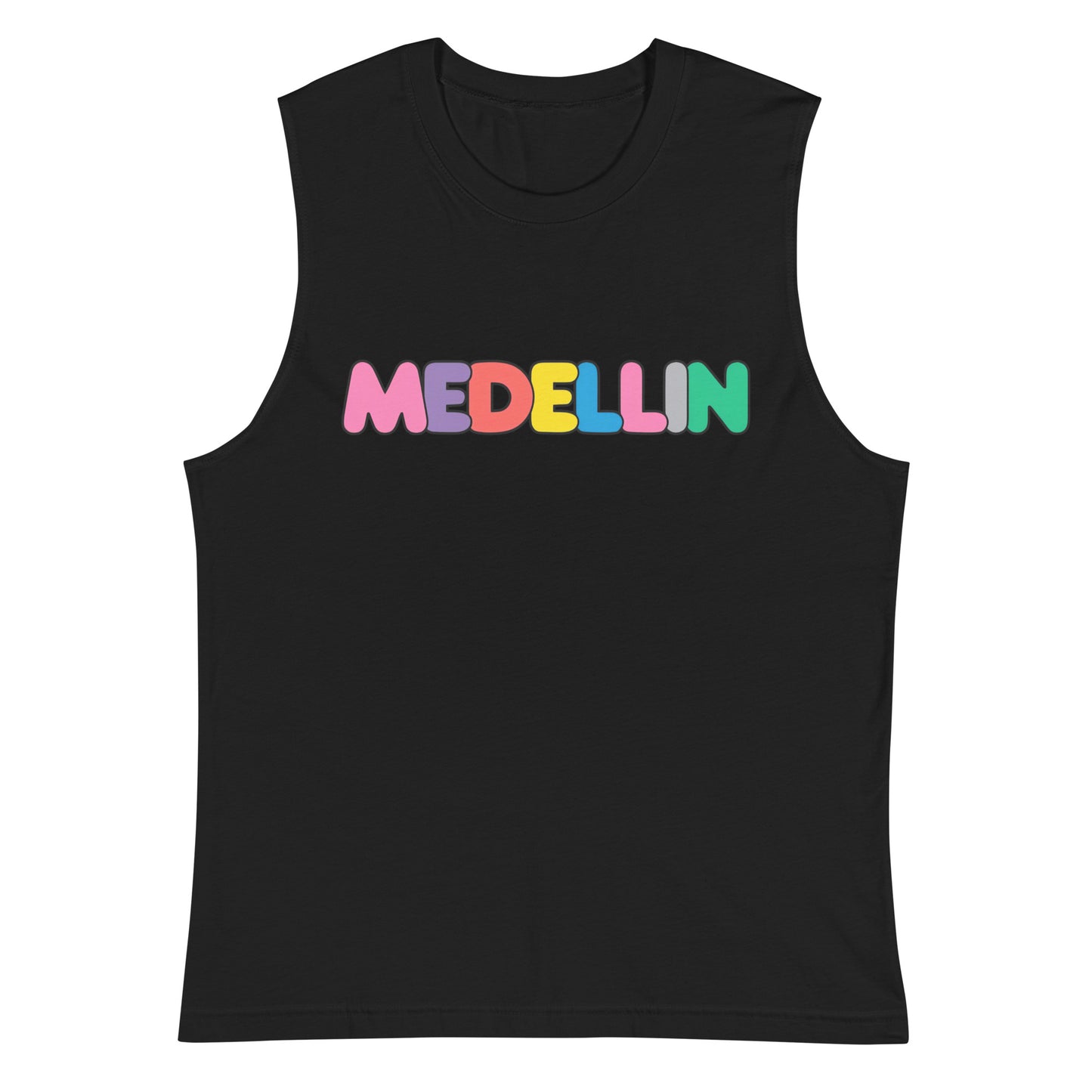 Camiseta sin mangas Color Medellín, Descubre calidad excepcional y estampados duraderos. Encuentra estilo y orgullo en cada prenda. Compra en LOSMIOS!