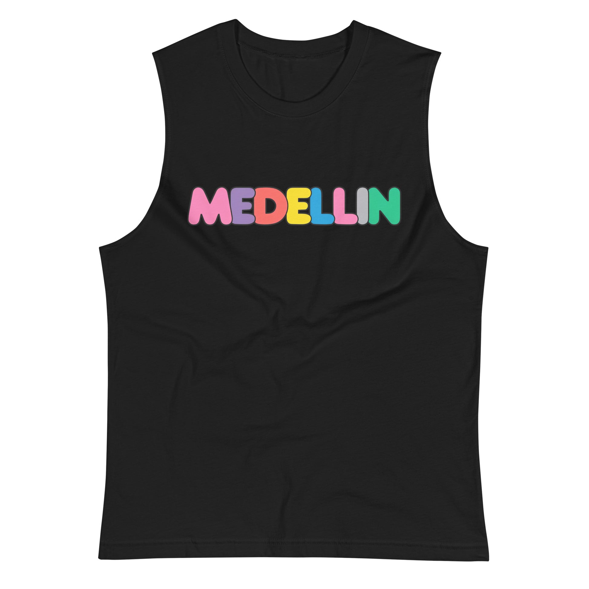 Camiseta sin mangas Color Medellín, Descubre calidad excepcional y estampados duraderos. Encuentra estilo y orgullo en cada prenda. Compra en LOSMIOS!