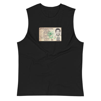 Camiseta sin mangas DNI Escobar, Descubre calidad excepcional y estampados duraderos. Encuentra estilo y orgullo en cada prenda. Compra en LOSMIOS!