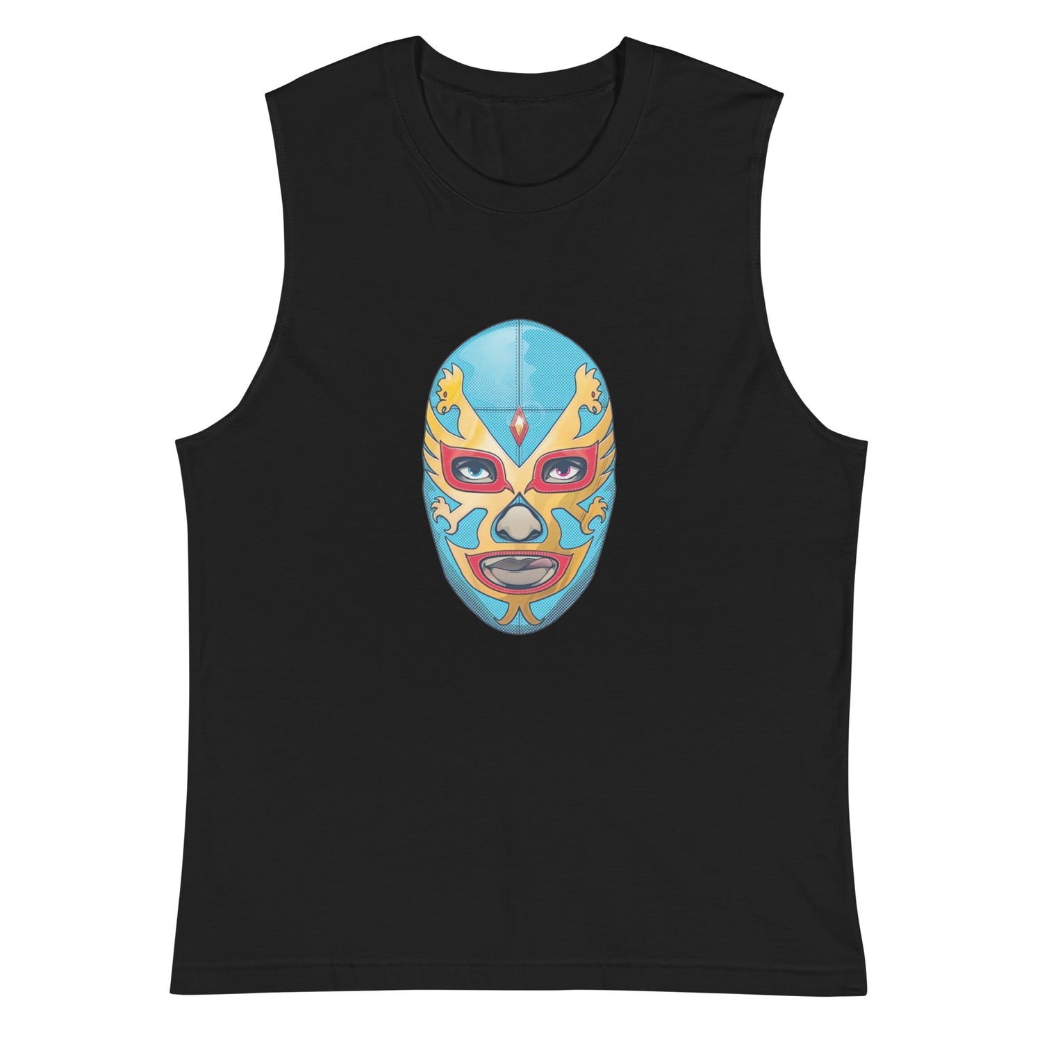 Camiseta sin mangas Luchador Azul Celeste, Descubre calidad excepcional y estampados duraderos. Encuentra estilo y orgullo en cada prenda. 