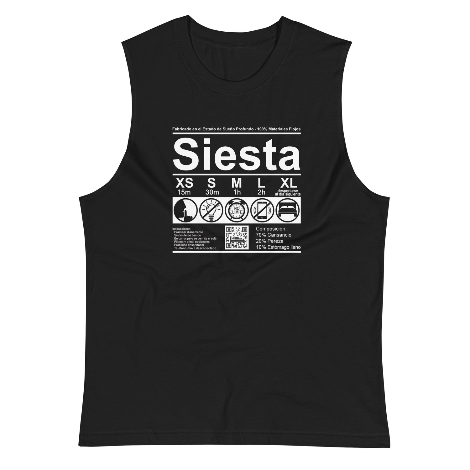 Camiseta sin mangas Siesta, Descubre calidad excepcional y estampados duraderos. Encuentra estilo y orgullo en cada prenda. Compra en LOSMIOS!