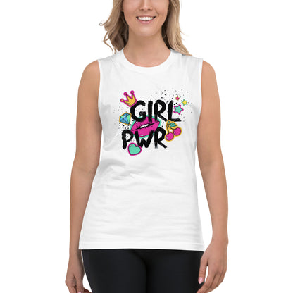 Camiseta sin mangas Girl Pwr, Descubre calidad excepcional y estampados duraderos. Encuentra estilo y orgullo en cada prenda. Compra en LOSMIOS!