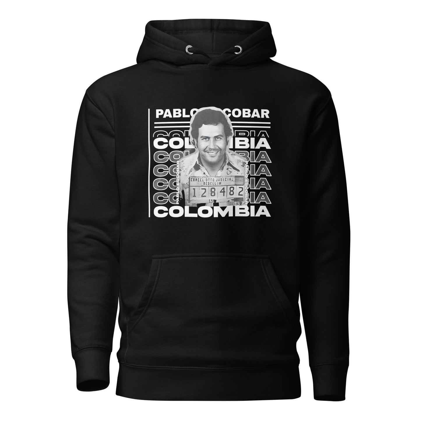 Sudadero con capucha Pablo Escobar Colombia: el emblema de orgullo colombiano con calidad excepcional y estampado que resiste el paso del tiempo.