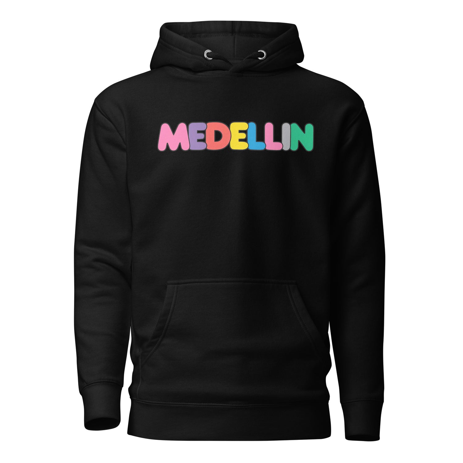 Sudadero con capucha Color Medellin: el emblema de orgullo colombiano con calidad excepcional y estampado que resiste el paso del tiempo.