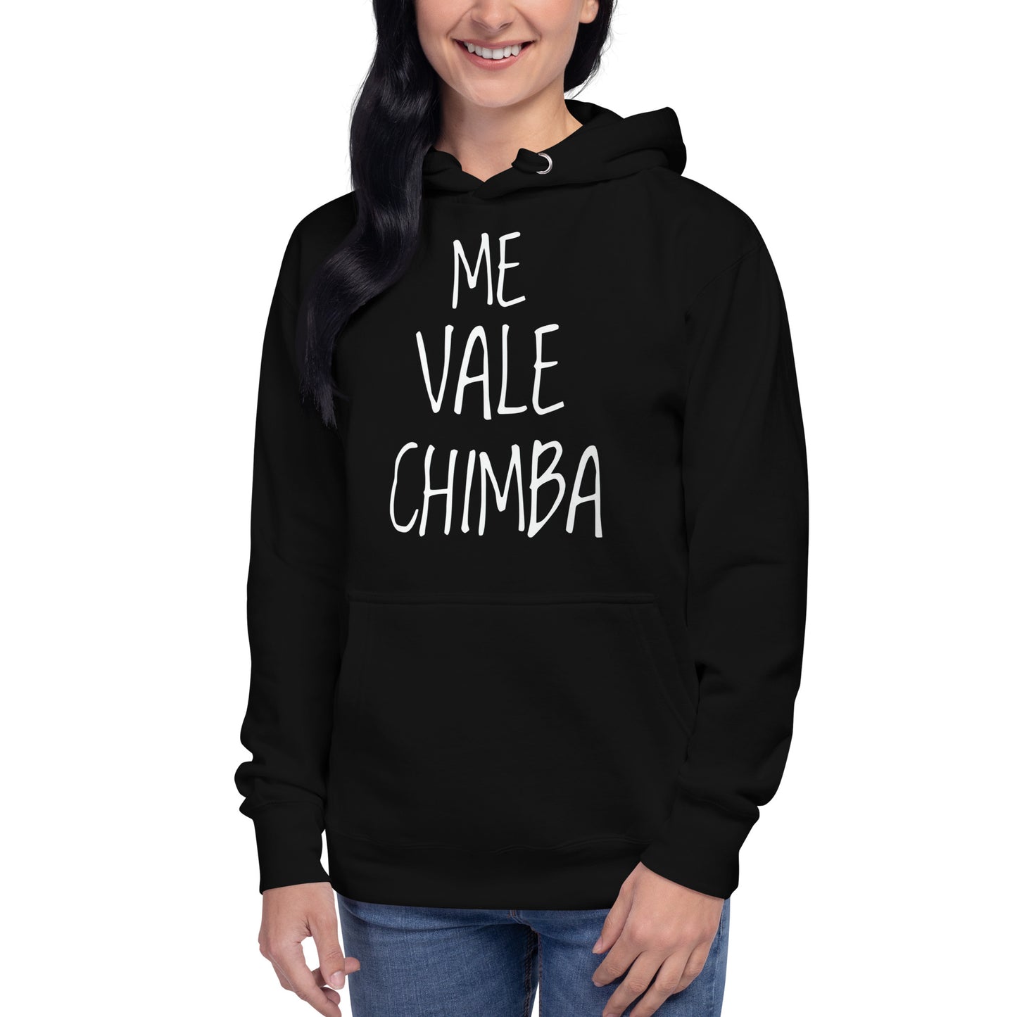 Sudadero con capucha Me Vale Chimba: Descubre calidad excepcional y estampados duraderos. Encuentra estilo y orgullo en cada prenda.