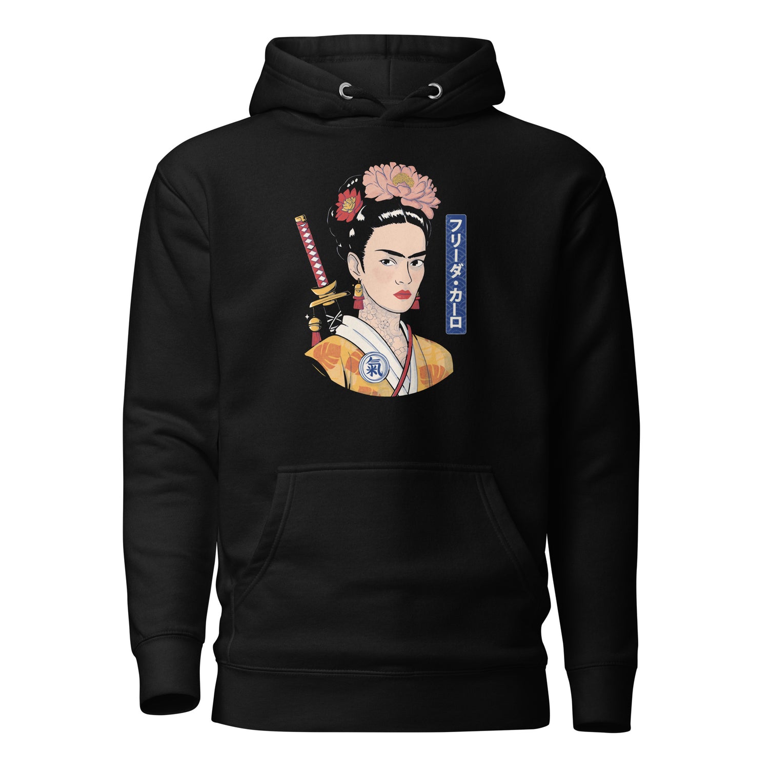 Hoodie de Frida Samurai, Descubre calidad excepcional y estampados duraderos. Encuentra estilo y orgullo en cada prenda. Compra ahora!