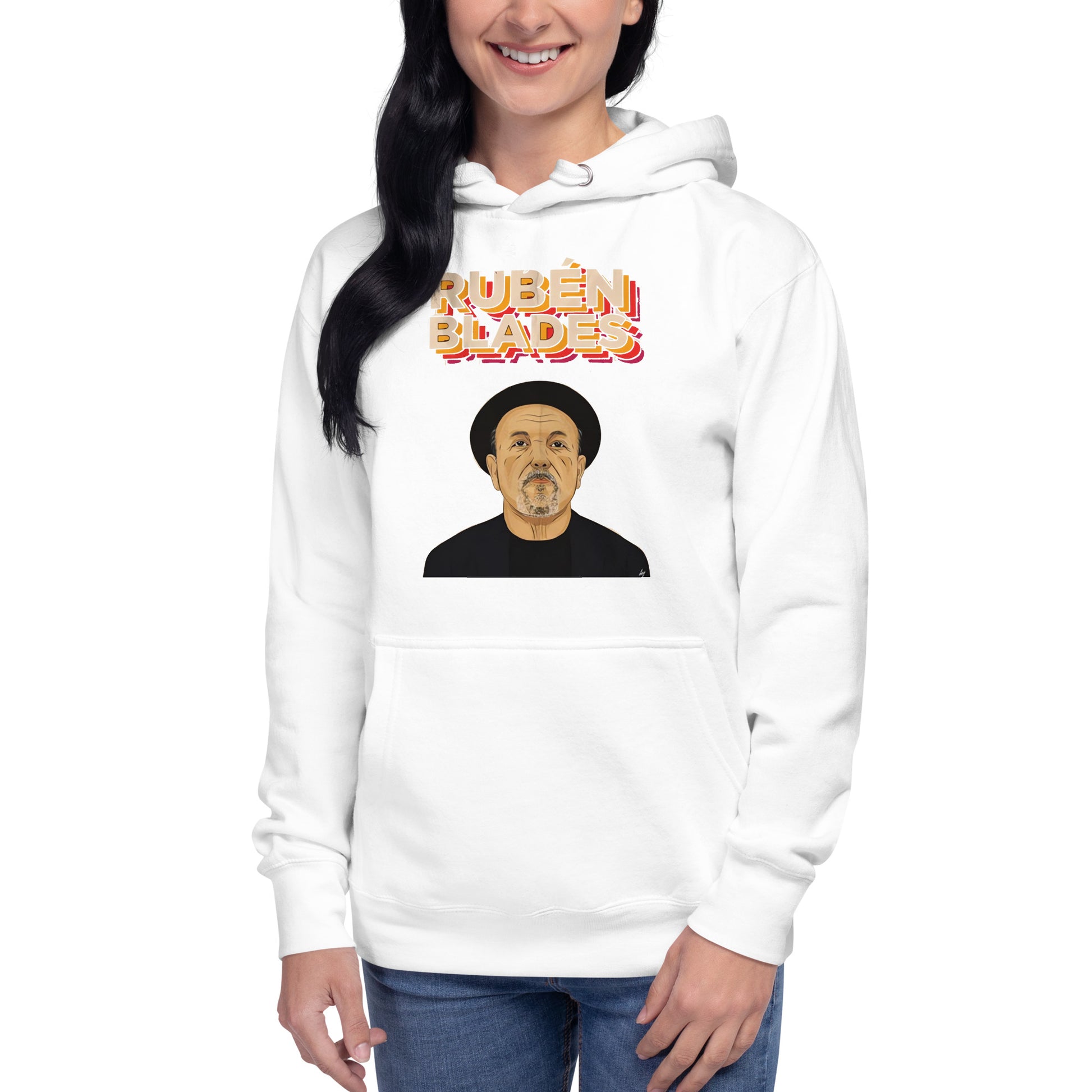 Hoodie de Rubén Blades, Descubre calidad excepcional y estampados duraderos. Encuentra estilo y orgullo en cada prenda. Compra ahora!