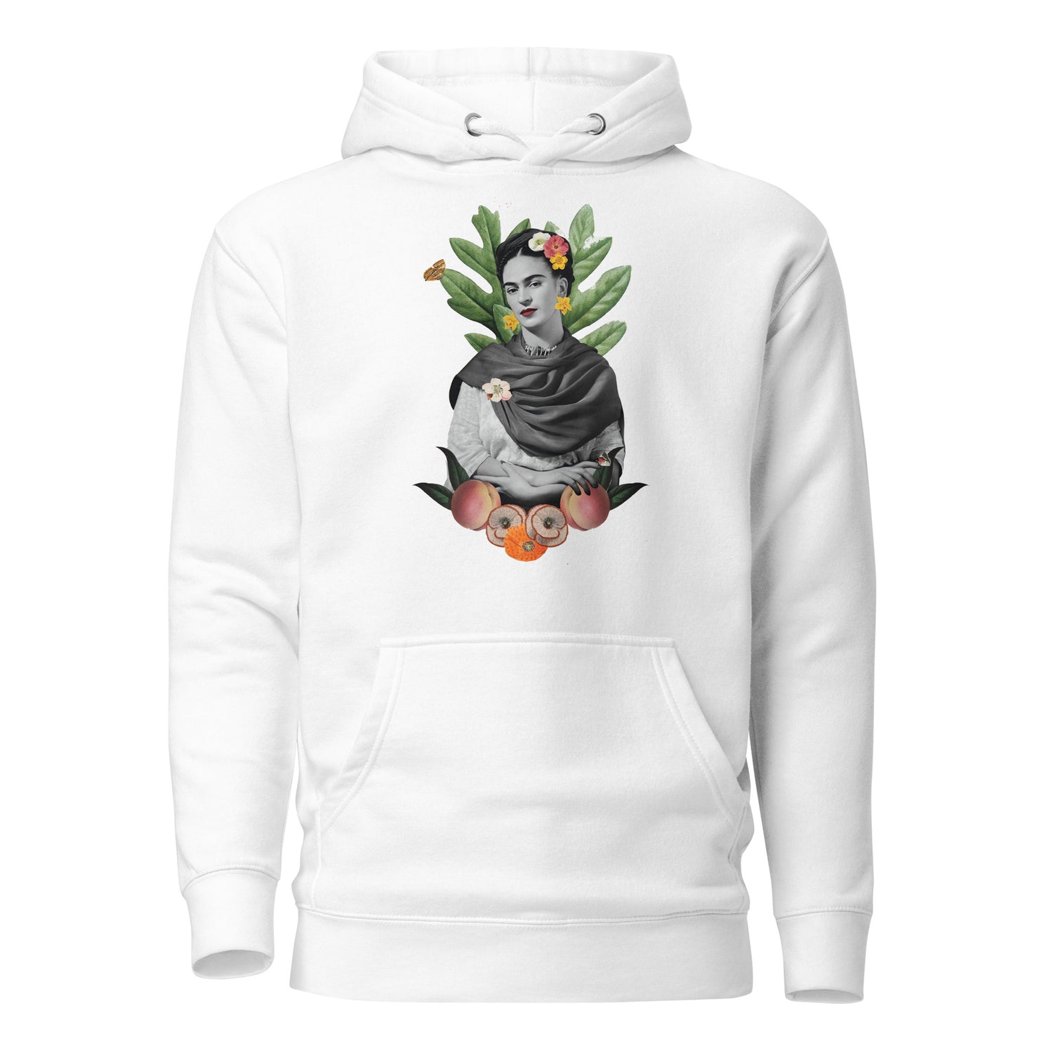 Hoodie de Frida Floral, Descubre calidad excepcional y estampados duraderos. Encuentra estilo y orgullo en cada prenda. Compra ahora!