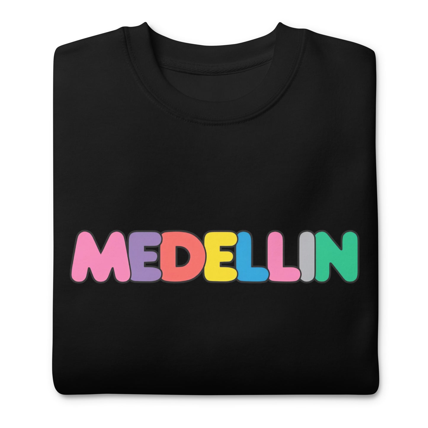 Suéter de Color Medellin ,Descubre calidad excepcional y estampados duraderos. Encuentra estilo y orgullo en cada prenda. Compra ahora!