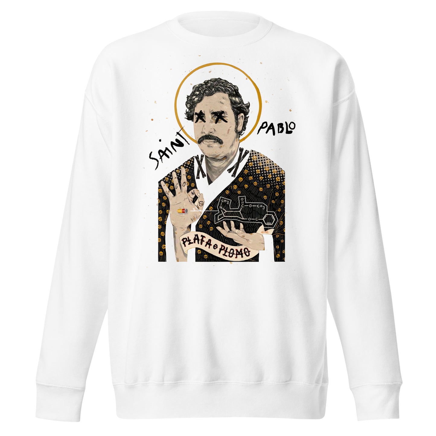 Suéter de Saint Pablo ,Descubre calidad excepcional y estampados duraderos. Encuentra estilo y orgullo en cada prenda. Compra ahora!