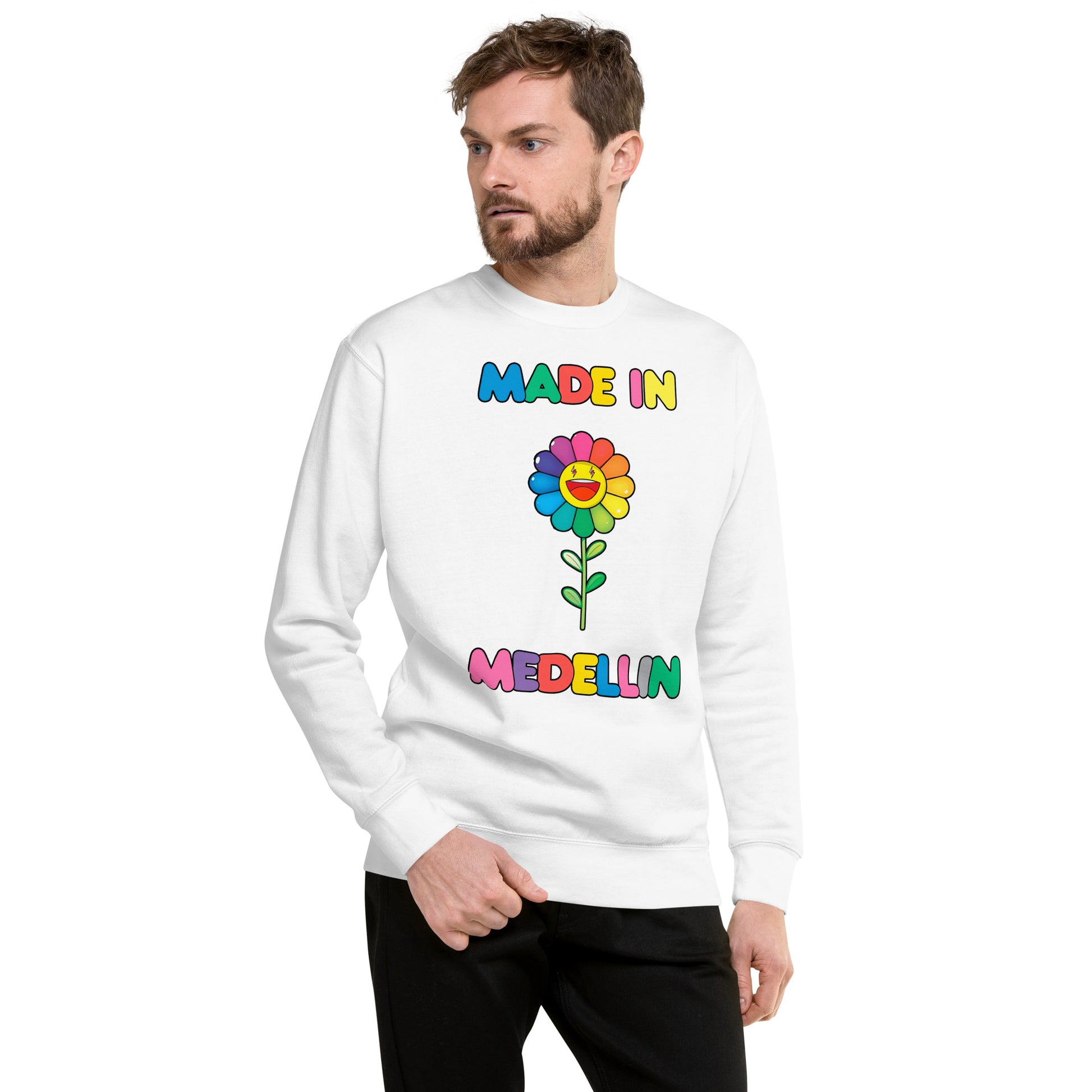 Suéter de made in Medellin ,Descubre calidad excepcional y estampados duraderos. Encuentra estilo y orgullo en cada prenda. Compra ahora!