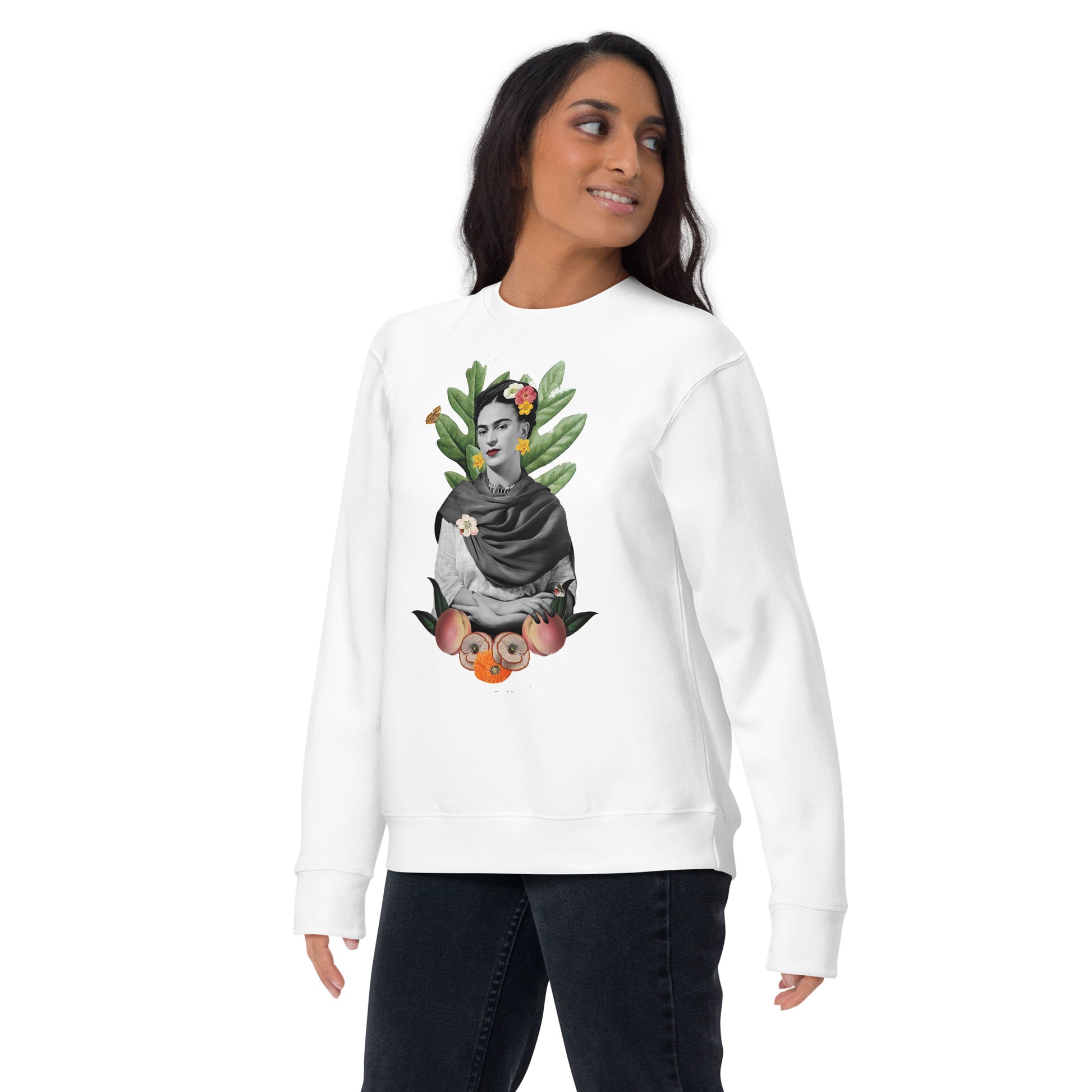 Suéter de Frida Floral ,Descubre calidad excepcional y estampados duraderos. Encuentra estilo y orgullo en cada prenda. Compra ahora!