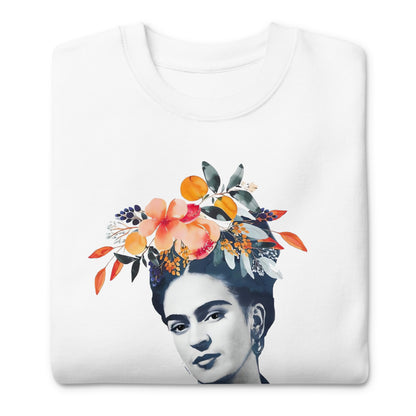Suéter de Frida Flowers ,Descubre calidad excepcional y estampados duraderos. Encuentra estilo y orgullo en cada prenda. Compra ahora!
