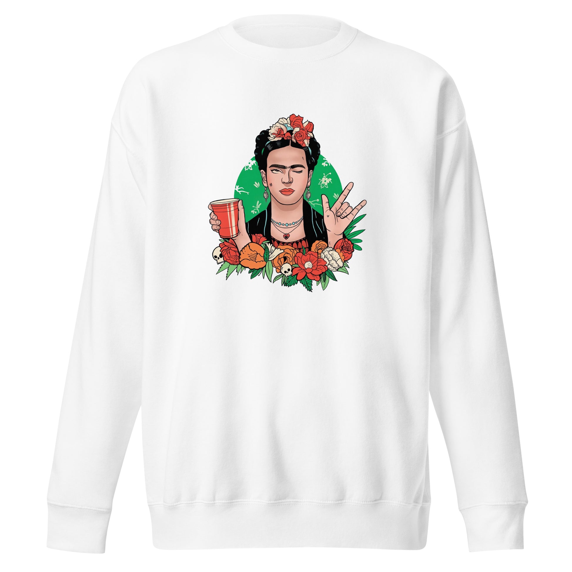Suéter de Frida Khalo Style ,Descubre calidad excepcional y estampados duraderos. Encuentra estilo y orgullo en cada prenda. Compra ahora!