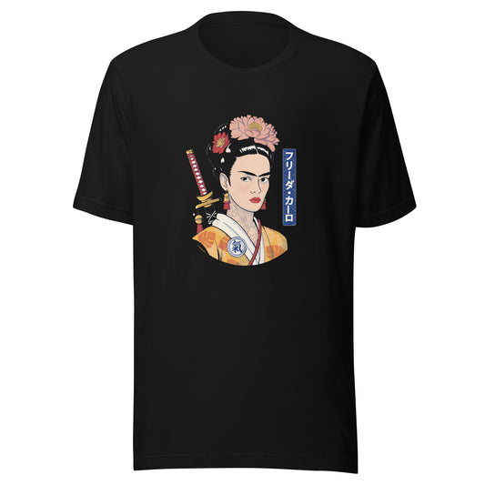 Playera de Frida Samurai, Descubre calidad excepcional y estampados duraderos. Encuentra estilo y orgullo en cada prenda.