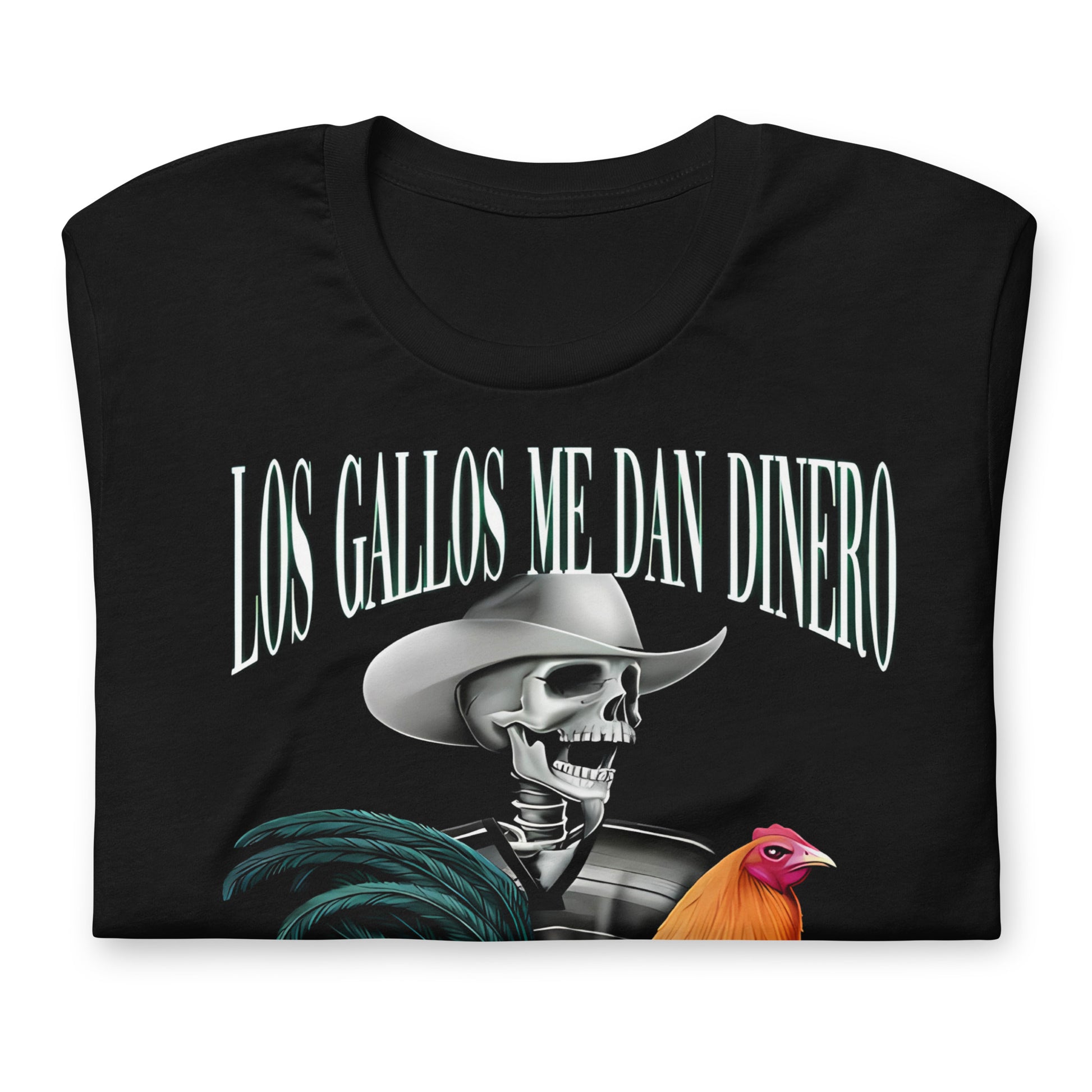 Playera Los Gallos me dan Dinero, Descubre calidad excepcional y estampados duraderos. Encuentra estilo y orgullo en cada prenda.