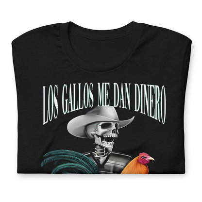 Playera Los Gallos me dan Dinero, Descubre calidad excepcional y estampados duraderos. Encuentra estilo y orgullo en cada prenda.