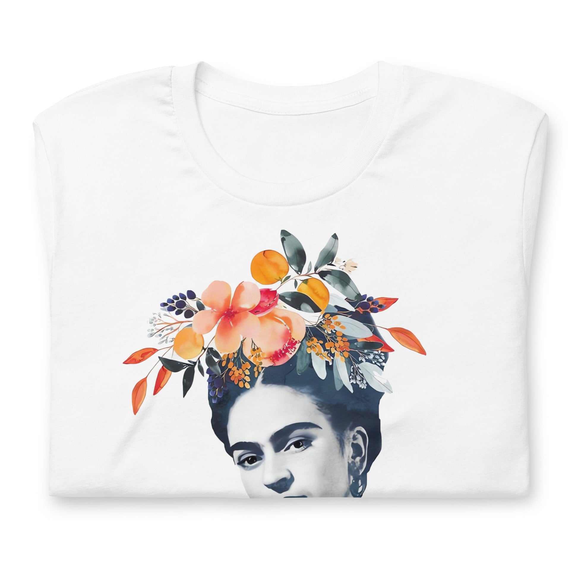 Playera de Frida Flowers ,Descubre calidad excepcional y estampados duraderos. Encuentra estilo y orgullo en cada prenda.