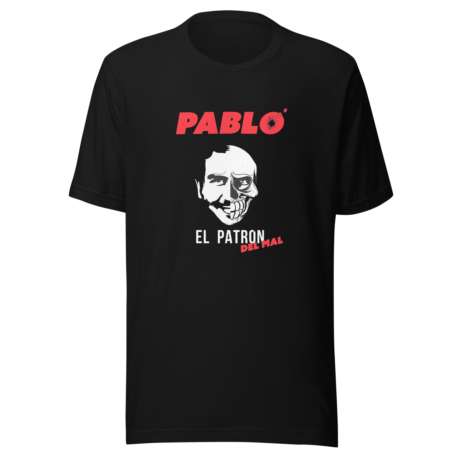 Muestra tu orgullo colombiano con la Camiseta Pablo el Patrón del Mal. Diseñada con los mejores materiales y un estampado duradero.