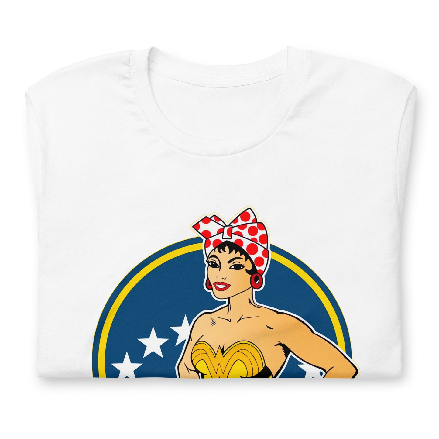 Muestra tu orgullo colombiano con la Camiseta Wonder Pan. Diseñada con los mejores materiales y un estampado duradero.